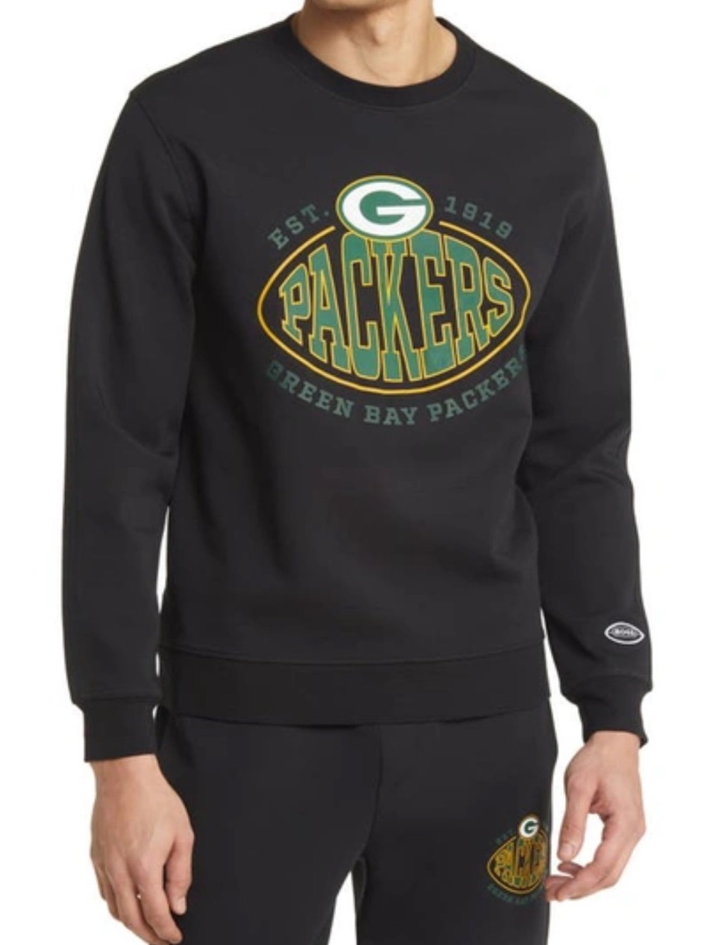 Hugo Boss x NFL Green Bay Packers Sweater Shirt Medium Black NWT Football Men’s